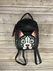Betsey Johnson NWT Kitsch Mini Backpack Sugar Skull Dog Day of Dead Frenchie