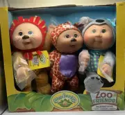 2021 Cabbage Patch Kids Collectible Cuties 3 Pack 10" Plush Zoo Friends