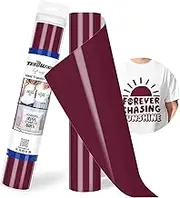 TECKWRAP Heat Transfer Vinyl Maroon Iron on Vinyl for All Cutter Machine - 12" x 10ft HTV Vinyl for Shirts, Easy to Cut & Weed