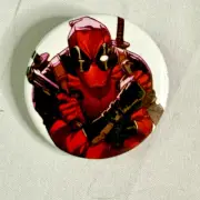 Deadpool Action Face Marvel Comics Logo Symbol Button Lapel Pin Pinback 1.25"