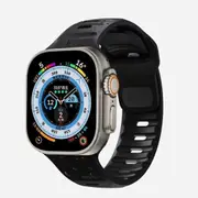 Silicone Sport Black Strap Band 49mm Iwatch Ultra 9 8 7 SE 6 5 For Apple Watch