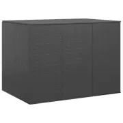 Cushion Box Poly Rattan With Gas Lift And Inner Bag Blanket Pillow Storage Chest