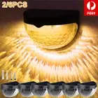2-6PCS Solar Powered LED Wall Lights Door Fence Lights Outdoor Garden Lamp Light