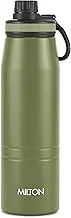 Milton 925ml Vacuum Insulated Water Bottle, Keeps Drinks Hot and Cold, 18/8 Stainless Steel, Double-Walled Thermos Flask with Inner Copper Coating for Sports, Gym, Office, Sparkle - Green