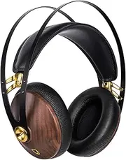 99 Classics Walnut Gold | Wooden Closed-Back Headphones for Audiophiles | Gaming | Podcasts | Home Office | Wired Over-Ear Headphones with Mic and Self Adjustable Headband