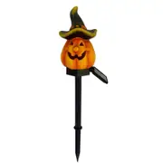 Solar Powered Pumpkin Garden Stake Lights - Outdoor Halloween Decor