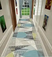 Carpet, Washable Hallway Washable Hallway Runner Long Carpet Kitchen Hall Stairs Narrow Runner Rug with Non Slip Backing,0.8m x 4m