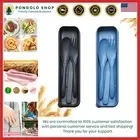 Travel Utensils Set Wheat Straw Portable BPA Free Reusable Camping Lunch