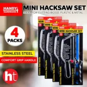 Handy Hardware [4PK] Mini Hacksaw Set, Made From Carbon Steel