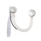 Connection Round Pop-Up Bath Overflow Waste Pipe Concealed Bathtub Drain Tube