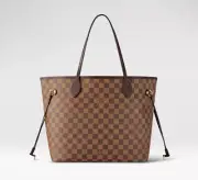 NEW LOUIS VUITTON Neverfull MM Tote Bag Damier Ebene Pink ❤️ HOT GIFT