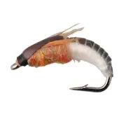 Lure Insect Bait Lure Nymph Scud 8#/10#/12#/14# Artificial Black+White