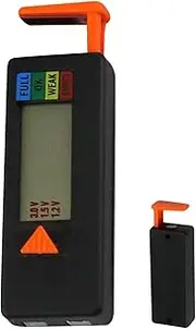 Battery Tester - Portable Battery Tester for Volt Check,LCD Display Leveling Monitor, Battery Meter, Button Battery Checker for Electrical Equipment