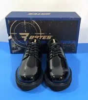 NIB 7 MEDIUM WOMEN'S BATES E22741 HIGH GLOSS DUTY OXFORD SHOES BLACK