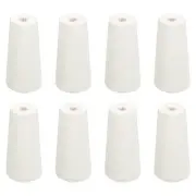 Cord Knobs, White Wooden Cord Tassel Drops Pull End for Window, 1.4x0.6" 8Pcs