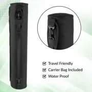 Yoga Column Bag Oxford Mesh Panel Zipper Waterproof Yoga Bag Backpack Black