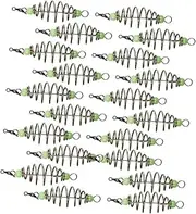Spring Bait Fishing Net Dip Carp Fishing Rig Floating Fishing Feeder Holder Lure Carp Feeder Fishing Tackle Bait Cage for Fishing Glide Catch Basket Aquarium Rod Carbon Steel