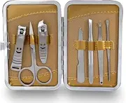 Ankita Manicure Kit Nail Clipper Set Stainless Steel Professional Pedicure Silver 7in1 Grooming Kit Nail Scissors Cutter Ear Pick Tweezer Scissor Eyebrow Nail file Man & Women gift by Chhavi creation