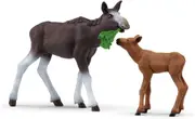 Schleich - Moose and Calf 42603