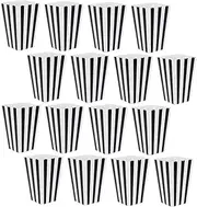 [GLEAVI] 32pcs Striped Popcorn Boxes Reusable Paper Popcorn Holders Nights Parties Events for Adults for DIY Labels