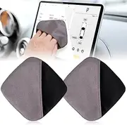 DJAPWPX 2Pcs Car Screen Cleaner Microfiber Car Accessories Cleaning Pads Reusable Auto Touchscreen Cleaning Wipes Square Car Screens Clean Cloth for Dashboard Car Display Phones Tablet