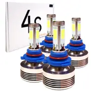 4S 9005 9006 LED Combo Headlight Bulb High Low Beam 80W Super Bright 6000K White (for: Mitsubishi)