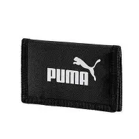 在飛比找Yahoo!奇摩拍賣優惠-Puma 黑 短夾  運動錢包 零錢包 錢包 皮夾 魔鬼沾 