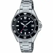Mens Watch by Casio Mdv10d1a1vef Black Silver