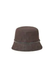 Monili-chain bucket hat chocolate-colored