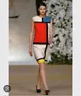1966 Vintage VOGUE Sewing Pattern Bust: 38-40-42-44-46 Mondrian DRESS (2203RR)