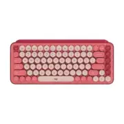 Logitech POP Keys Wireless Mechanical Emoji Keyboard - Heartbreaker Rose English