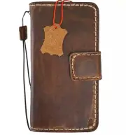 Genuine Leather Case for Iphone 14 13 12 15 16 Pro Max Plus Wallet Removable םIL