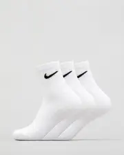 [Nike] Nike Women's Everyday Cushion Ankle Socks Pack in White Size Medium M White