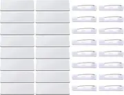 Operitacx 16pcs Name Tag Sublimation Tags Blanks Blank Name Badges Custom Name Plate Safety Custom Labels Sublimation Badge Reel Blanks Metal Magnetic Office White Cleaning Paper