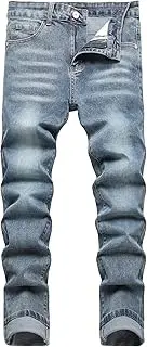 Men's Slim Fit Stretch Jeans Ripped Skinny Jeans for Men, Fashion Taper Leg Comfort Flex Waist Cargo Denim Pant