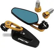 Motorcycle Handlebar End Side Rearview Mirrors PCX125 PCX150 PCX160 PCX 125 150 160 Rearview Mirror(Gold PCX10)