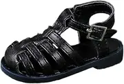 Generic BJD Doll Closed Toe Sandals, Dress Up Footwear for 1/4 Doll , Black