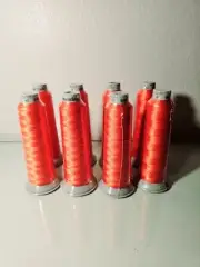 MADEIRA (8 PACK) Polyneon #40 Polyester Embroidery Thread 2500m Orange 1987
