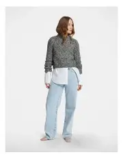 [Decjuba] Lori Cropped Sequin Jumper in Grey