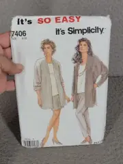 Easy Cardigan Sweater Skirt And Pants Sewing Pattern Size 8-20 Simplicity 7406
