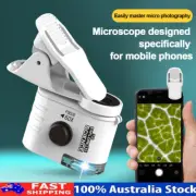 9595W 60X Magnifying Glass LED Light Mini Mobile Phone Clip Microscope Camera