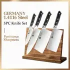 Knife Set Chef Utility Cleaver Stainless Steel Full Tang Wood Handle Chop Bone L