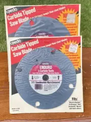 NOS Lot Of (2)Credo ENDURO Carbide Tipped Saw Blade USA 7-7 1/4" Rip & Crosscut