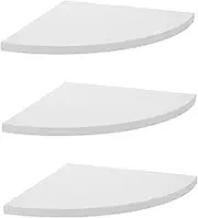 Yardenfun Corner Wall Shelves 3pcs Rustic Wood Triangle Shelf Space-Saving Storage