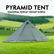 Tipi Hot Tent with Fire Retardant Stove Jack for Flue Pipes, 6~8 Person