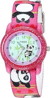 [Timex] TIME Machines® 29mm Blue/Yellow Stripe Elastic Fabric Kids Watch