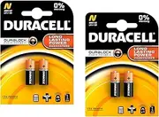 Duracell MN9100/E90/LR1 Medical Battery 1.5 V Card 2 Size N - 2 Count, 2 Pack - 4 Batteries Total