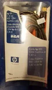 RCA HP 6' IEEE 1394 FIRE WIRE CABLE FIREWIRE H2011 RT13 6 pin to 4 pin NEW