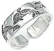 [JewelryWeb] 925 Sterling Silver Dolphin toe ring