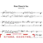 熱賣精品RIVER FLOWS IN YOU 李閏珉 小提琴大提琴二重奏 總譜+分譜